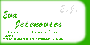 eva jelenovics business card
